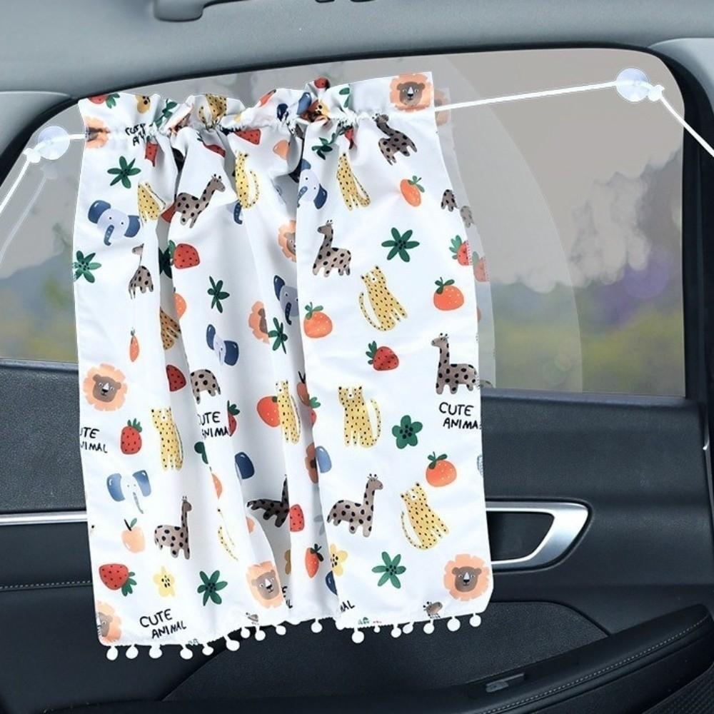 Embroidered Car Window Sunshade UV Protection Rear Side Window Curtain For Kid Baby Children