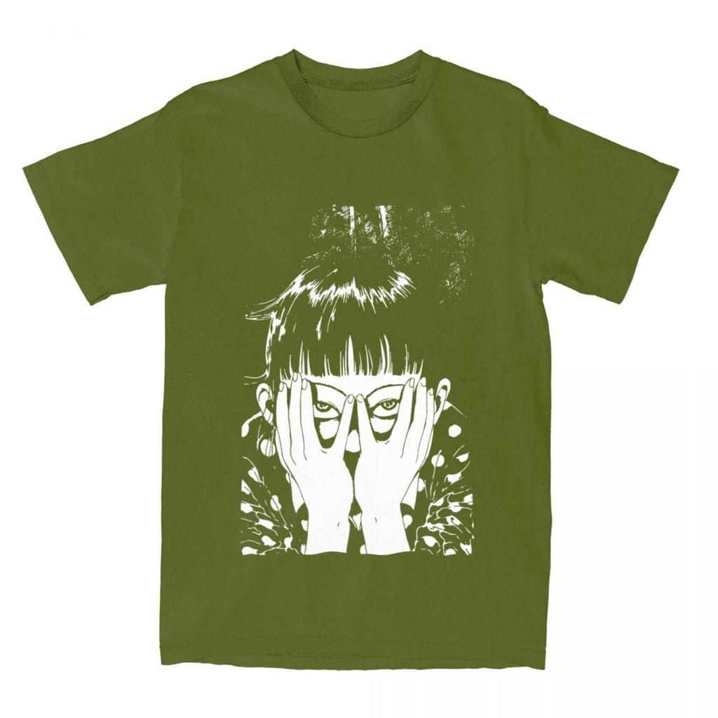 Suehiro Maruo Girl T-Shirt Man Junji Ito Comic Vintage 100 Cotton T-Shirts Beach O-Neck Harajuku Tee Shirt Oversized Clothes