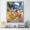 Disney Pittura con Diamanti Biancaneve Ritratto di Gruppo Classico Illustrazione 5D Fai da Te Set Ricamo Pittura con Diamanti Diamante Rotondo/Quadrato Mosaico Decorazione Casa