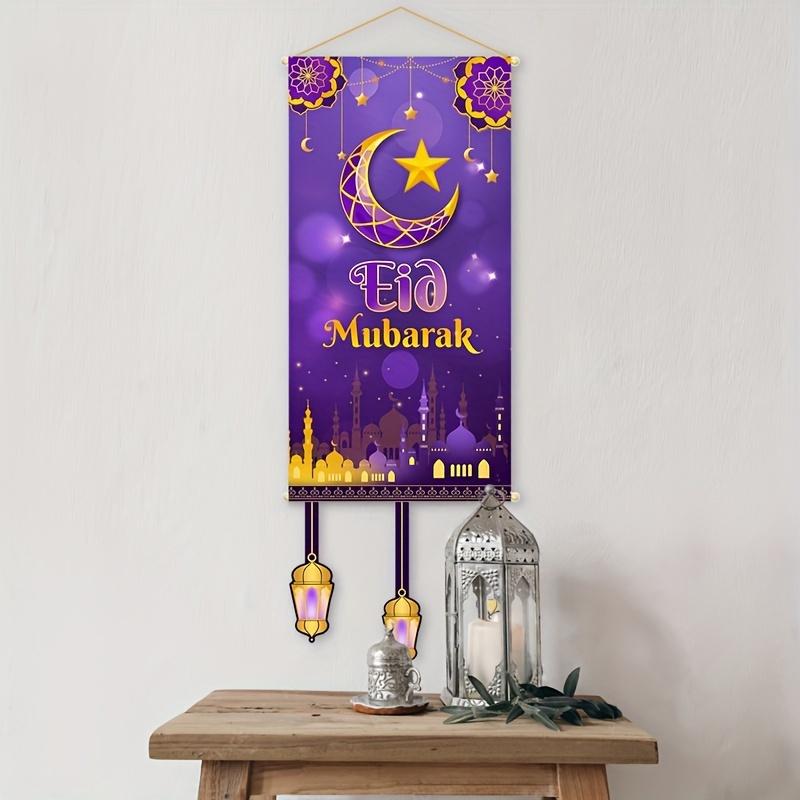 Eid Mubarak Decoration Hanging Flag Eid Mubarak Decor 2026 for Home Islamic Muslim Party Decor Ramadan Kareem Eid Al-Fitr Gift