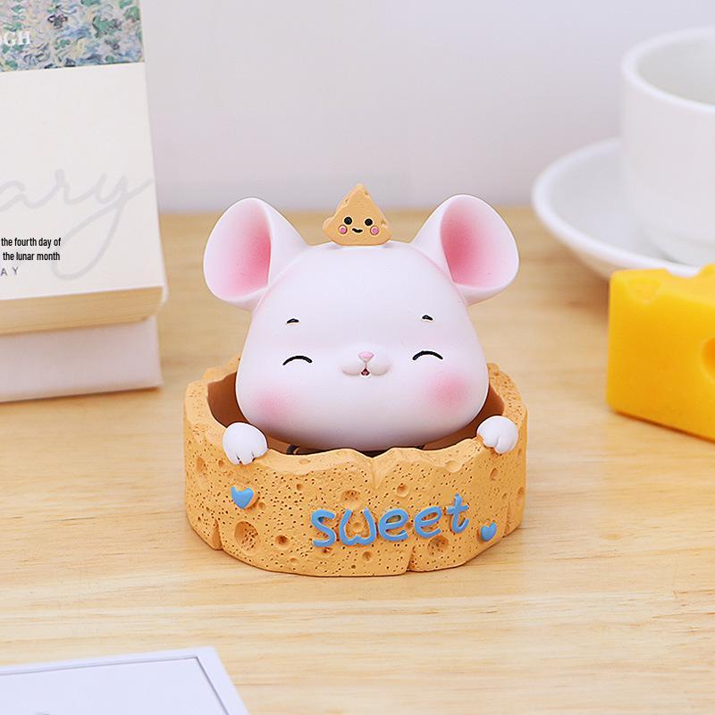 

Heart Mouse Wiggle Ornament: Healing Desk & Car Decor Genuine