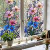 Rainbow Window Privacy Film, Decorative Static Cling Stickers, Heat Control & UV Blocking Glass Cling, Waterproof 100x45cm Static Glass Sticker for