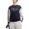 Fila Fashionable Versatile Comfortable Pullover Round Neck American Retro Color Block Letter College Style Sweatshirt Men Sweatshirt F11M519202FDB