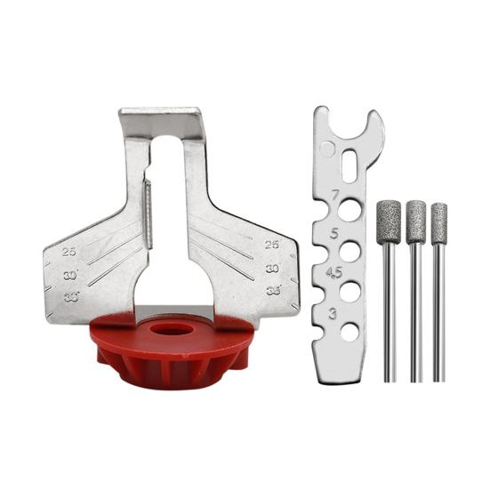 

Аксессуары для заточки цепной пилы Регулируемый простой в использовании комплект насадок для заточки цепной пилы Инструменты для домашнего сада красный