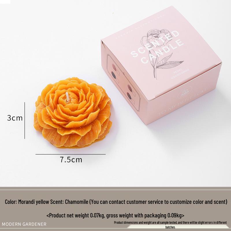 Pfingsrosenförmige Duftkerze - Duftendes Geschenk zum Muttertag