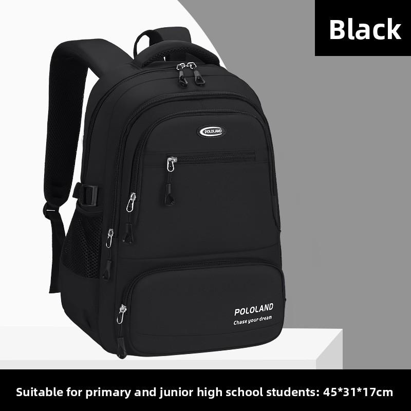 

Solid Color Backpack Multipocket Storage Ergonomic Carry School Bags Student