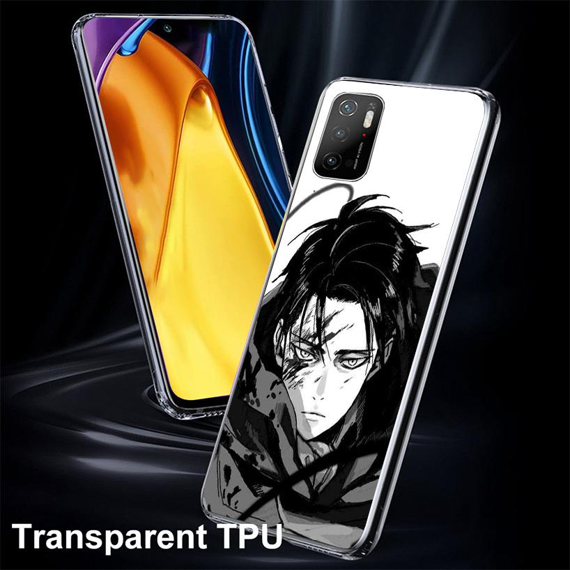 Attack Levi Phone Case For Xiaomi Poco X7 X6 X5 Pro F7 Ultra Redmi 15C 15 13C 13 12C 12 10 10A 10C 9 9A 9C 9T Cover Poco X7 X6 X