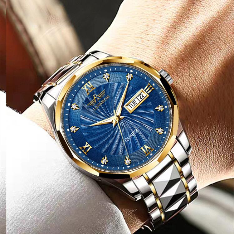 New TOP Brand Luxury Men's Watch With Box Calendar Men's Quartz Watches