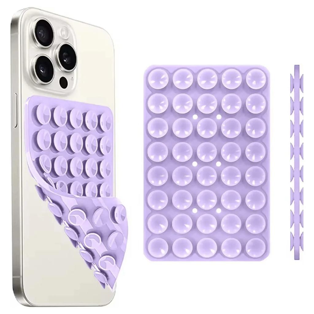 Silicone Suction Cup Phone Case Holder Double-Sided Hands Free Strong Grip Holder For Phone Selfies And Videos