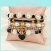 Pearl Bracelets Set For Women Handmade Geometric Style Perfect For Gift Giving
