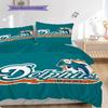 Miami Dolphins Helmet Three-piece set(1 * duvet cover + 2 * pillowcase, without core)Bedding set Duvet cover and pillowcase Christmas birthday gift
