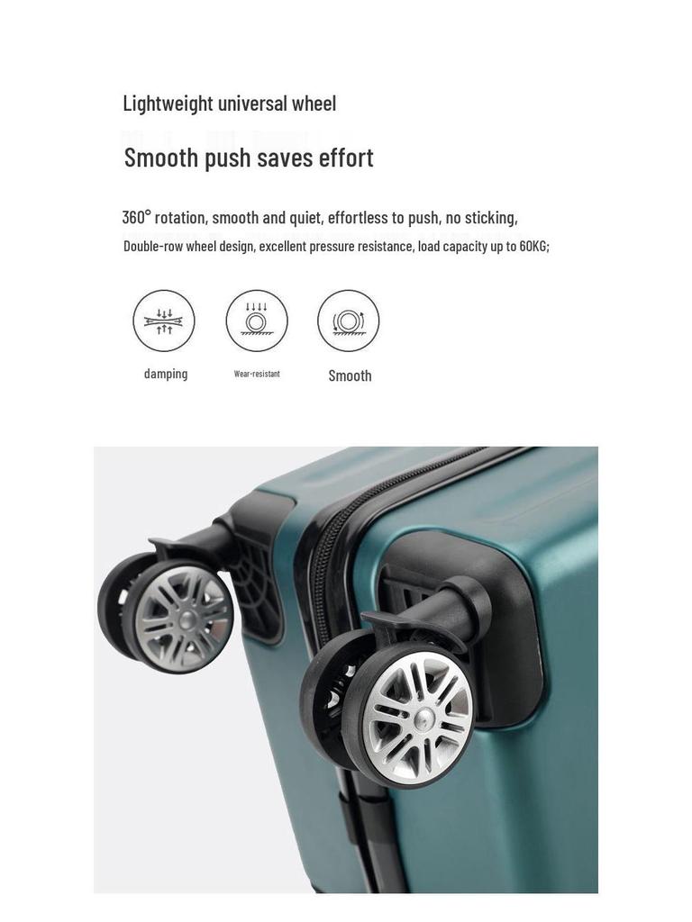 12" Compact Trolley Suitcase – Spring/West Air Travel Combo with Password Lock, Leather Exterior