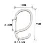 Silver S-shaped Hooks, Anti-slip, Size (9cm Total Length, 3.3cm Wide Opening), S-hook Carabiner, General-purpose Hooks, Rust-proof, Non-slip, for Wall