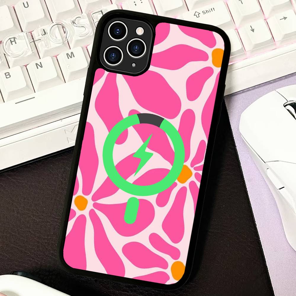 

Abstract Flower Market For Magnetic Phone Case For IPhone 17 16 Pro Max 15 Plus 14 13 12 11 Cover iPhone 11 pro