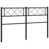 Replacement Headboard Metal Black 120 Cm
