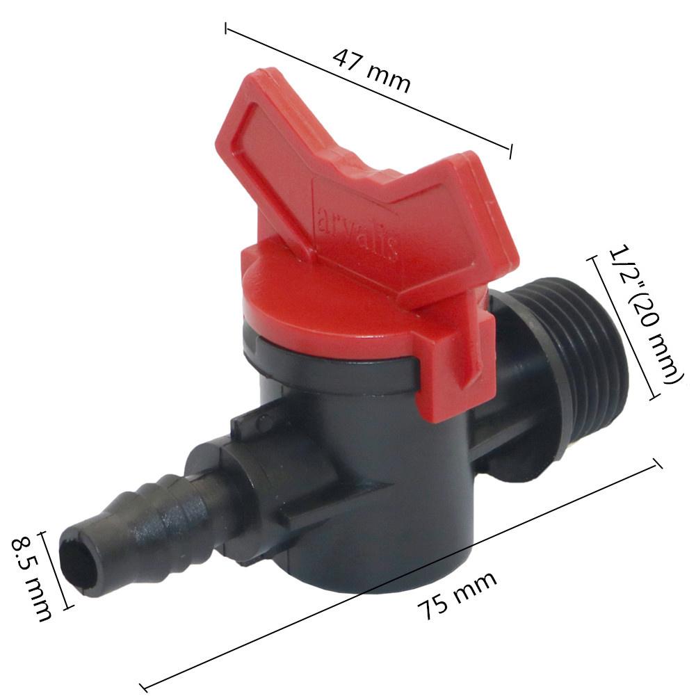 Pipe Valve Water Controller Bypass Valve Garden Tap Connector 1/4'' 3/8'' 1/2'' 5/8'' 3/4'' Tube Drip Irrigation Joint 1/10Pcs