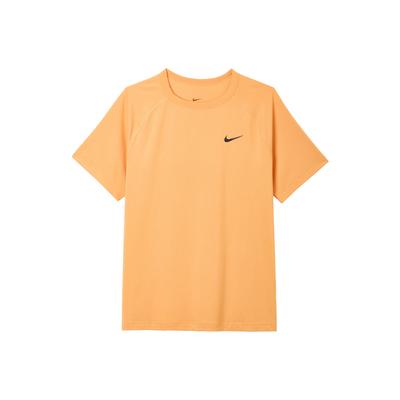 Solid Color Crew Neck Pullover Short Sleeve T-Shirt Men Tops Orange DV9816-815
