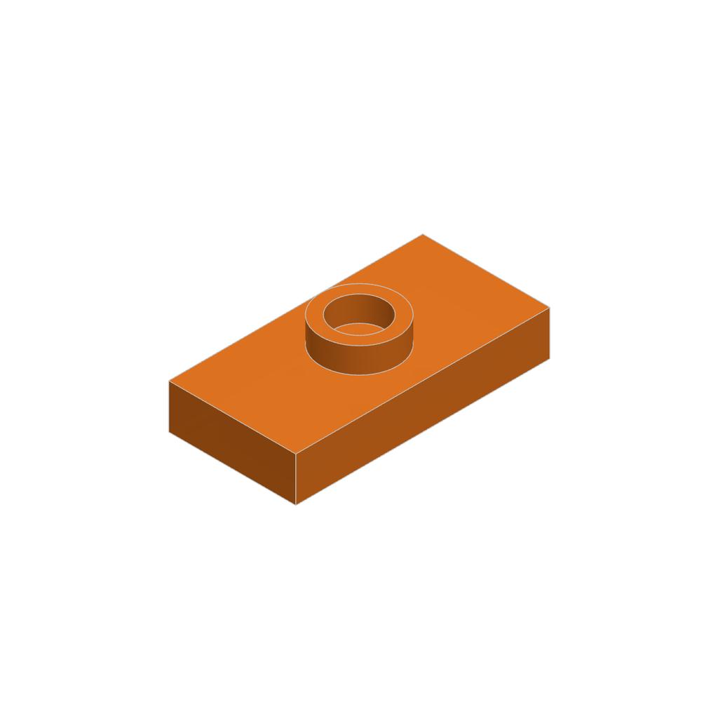 50pcs Building Blocks Modified 1x2 with 1 Stud and Groove Compatible with Major Brands 3794 MOC Bricks