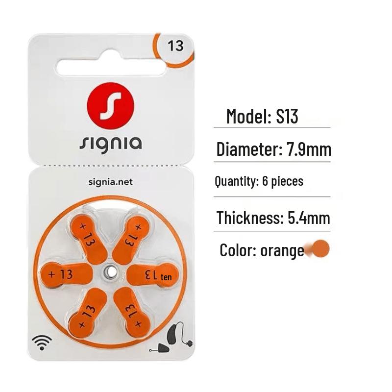 Authentic German Imported Hearing Aid Batteries S10/S312/S13/S675, 1.45V Button Cells