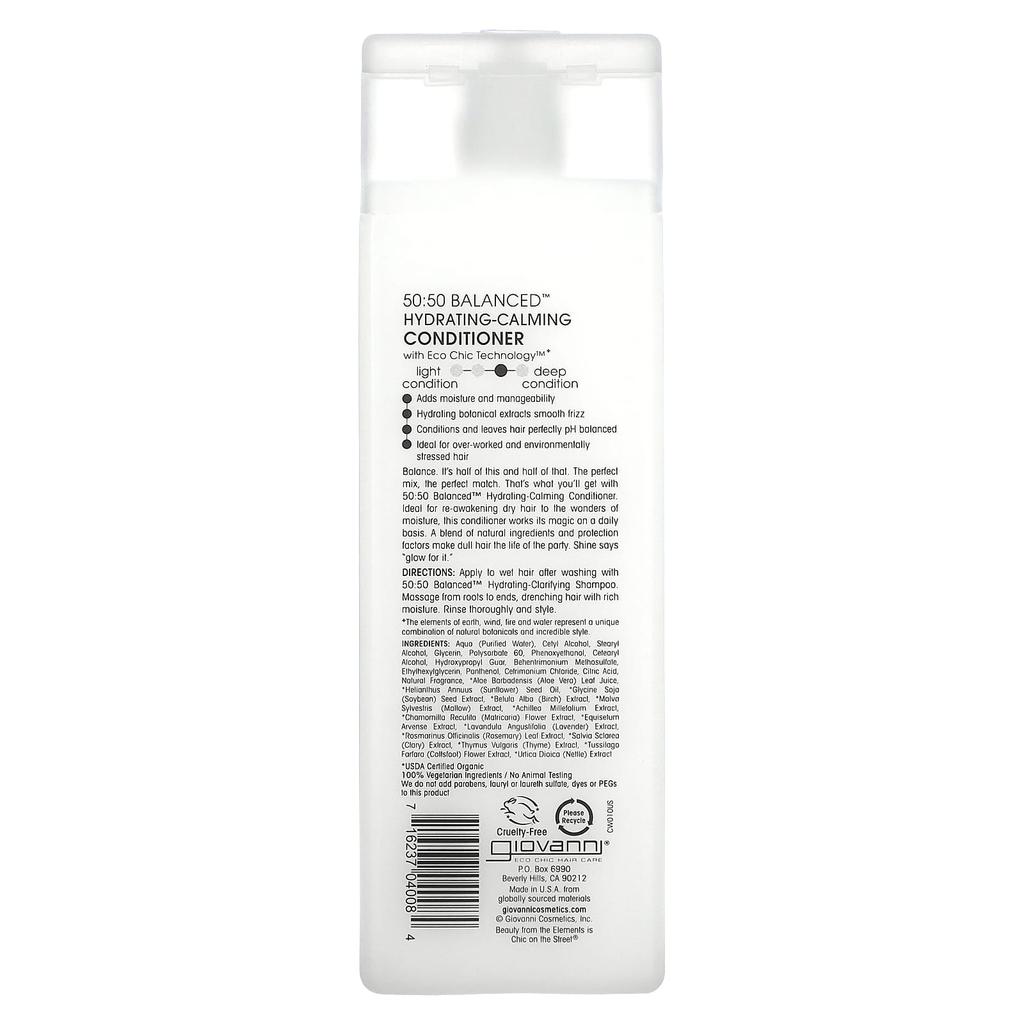 Giovanni 50:50 Balanced, feuchtigkeitsspendender und beruhigender Conditioner, für normales bis trockenes Haar, 8,5 fl oz (250 ml)