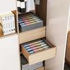 24-Vakken Sokken & Ondergoed Organizer, Opvouwbare Kledingkast Opbergdoos met Verdelers, Grijze Stof Lade Organizer voor Sokken, Ondergoed & Stropdassen