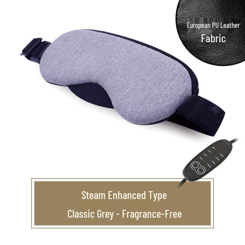 Changzhi USB Heated Leather Eye Mask with Hot/Cold Packs - Cartoon Design, Light Blocking, and Non-stick Makeup Protector