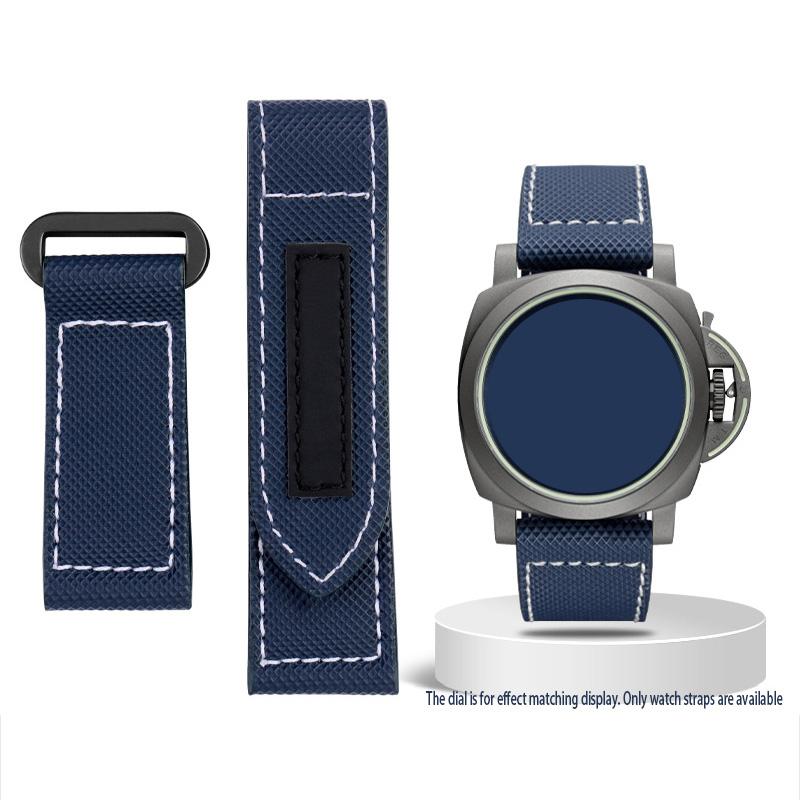 

PAM01118 PAM01119 Carbon Fiber Nylon Watch Band For Panerai Canvas Leather Watch Strap Waterproof Wrist Band Men Accessories 24 24mm