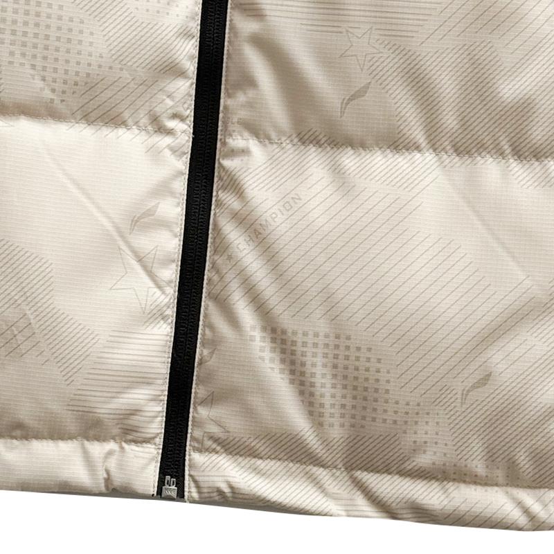 Li Ning 2025 Winter Hot Pot Series Stand Collar Down Jacket Men Outerwear Off-White AYMV629-3