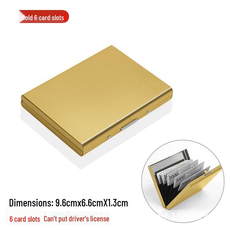 Ultra-Thin Stainless Steel Card Holder: Anti-Skimming, Anti-Demagnetization - Compact Case for Bank and ID Cards