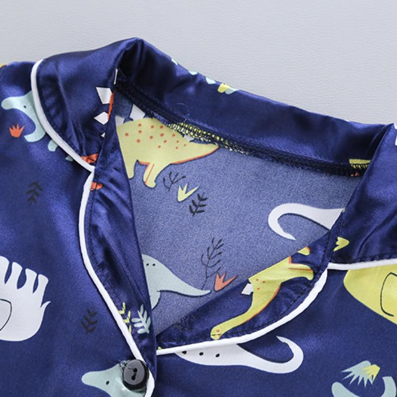 Kids Pajamas 2PCS Sleepwear Sets Boys Girls Animal Pattern Cotton Nightwear