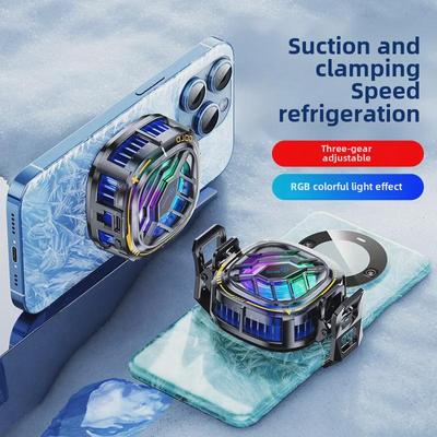 X76 Magnetic RGB Radiator: 15W Wireless Charger with Digital Display & 3-Speed Adjustment for Gaming & Streaming