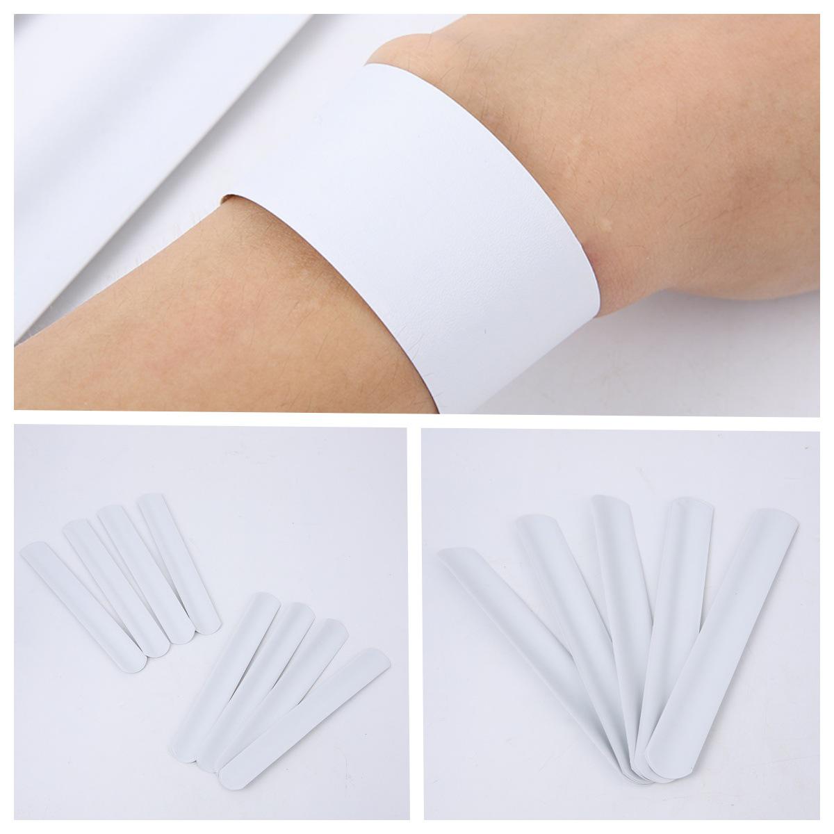 Eco-friendly PVC Slap Bracelet with Steel Core, Rubber Coating, and Plush Finish for DIY Projects