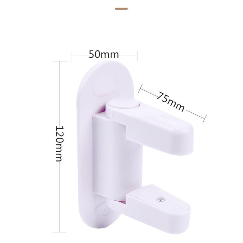 Child Baby Safety Lock Rotation Proof Professional Door Adhesive Security Latch Multi-functional Simple,Durable ABS Tool-free Installation