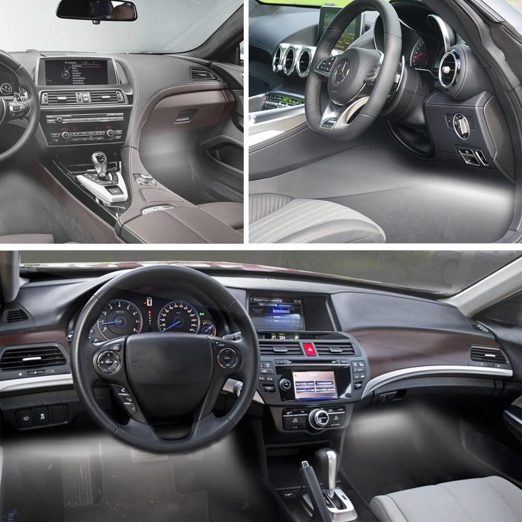 Aoling Ambient LED Strip Lights for Ambient Foot Daytime Running Easy Installation with Interior and Exterior High Set of White Lights, Cars,