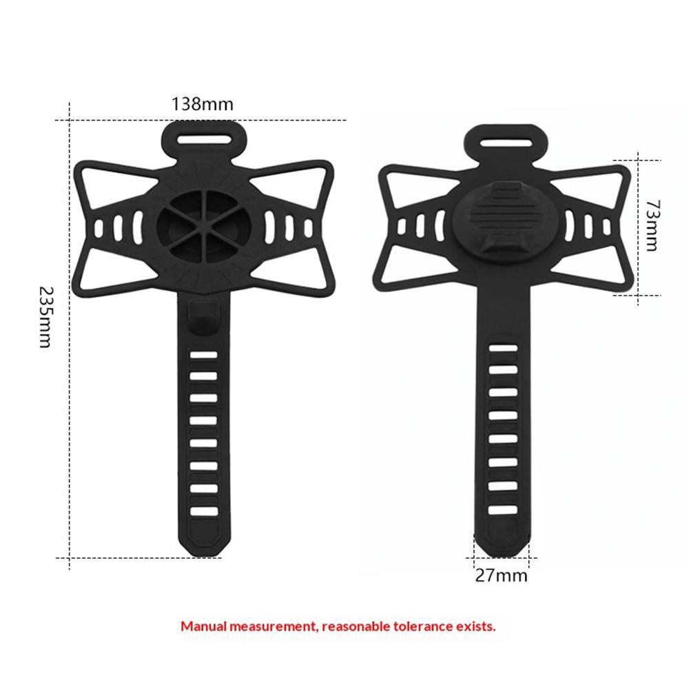 BENGGUO Bicycle Phone Mount Adjustable Silicone Elastic Strap Holder for 4.7-7.2 Inch Devices Bike Handlebar Bracket, Black