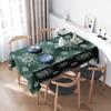 Home Decoration Snowflake Print Tablecloth for Dining Room or Kitchen Decor Green, 160x240cm (5ft X 8ft)