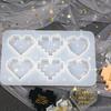 DIY Handmade Jewelry Tools Pendant Silicone Molds for Resin Crystal UV Epoxy Resin Mold Pixel Love Heart Shape High Mirror