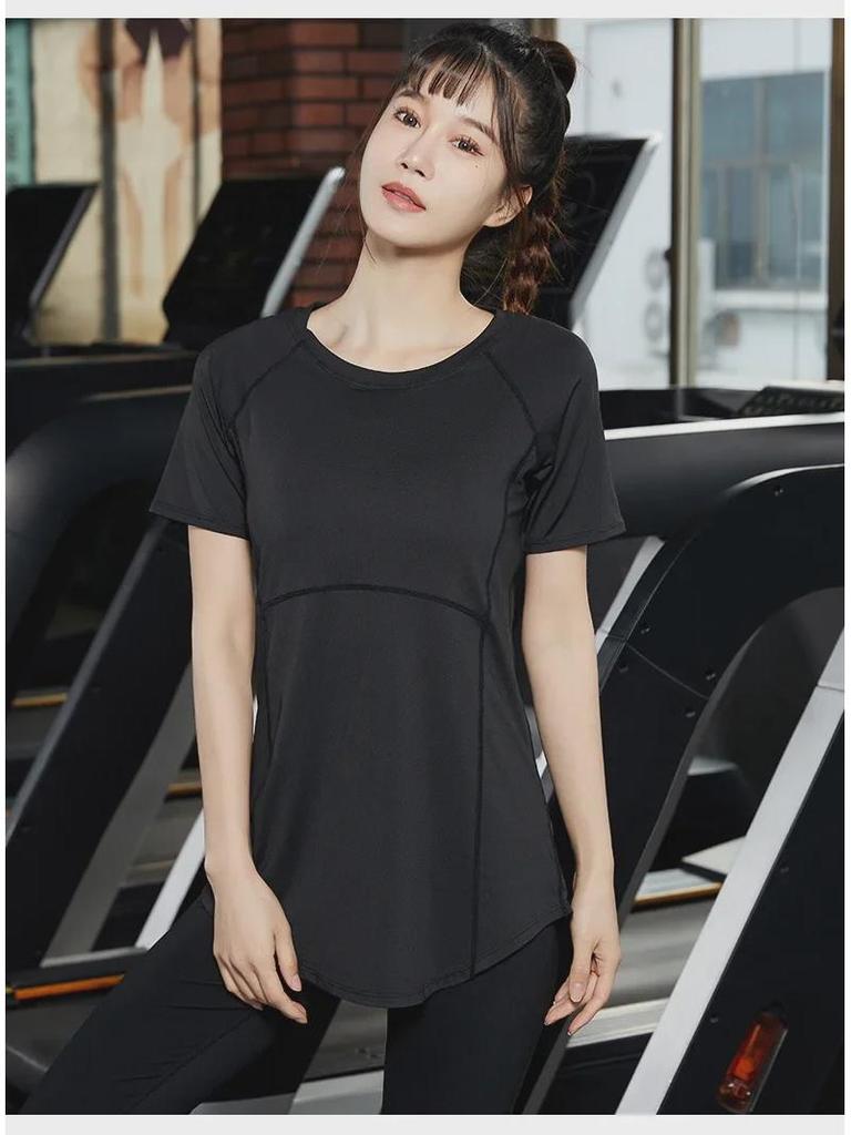 Breathable, Quick-Drying Loose Yoga and Gym Short Sleeve