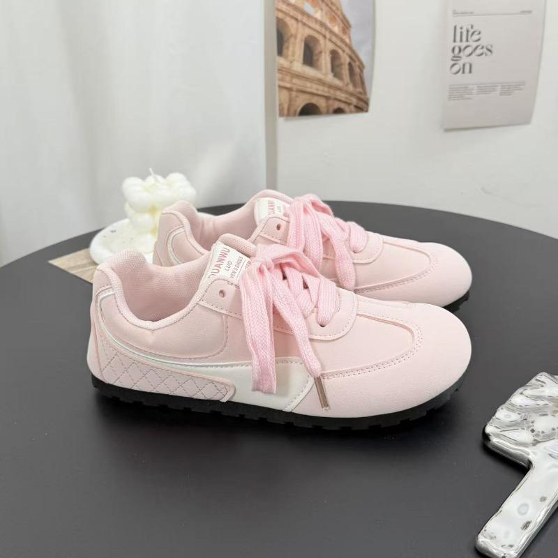 

New pink color matching niche student thick baseplate shoes women s versatile casual sports shoes 35 розовый