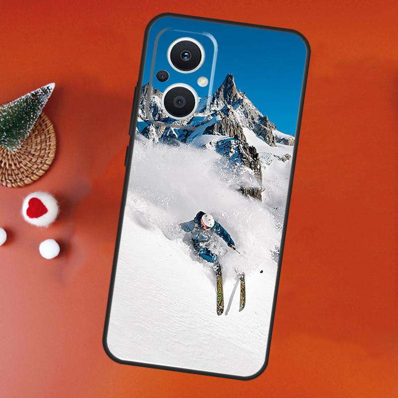 Ski Neige Snowboard Case For OPPO Find X9 X8 X5 X6 Pro OPPO Reno 14 12 10 13 Pro 14F 13F 12F 11F 7 8 Lite Cover