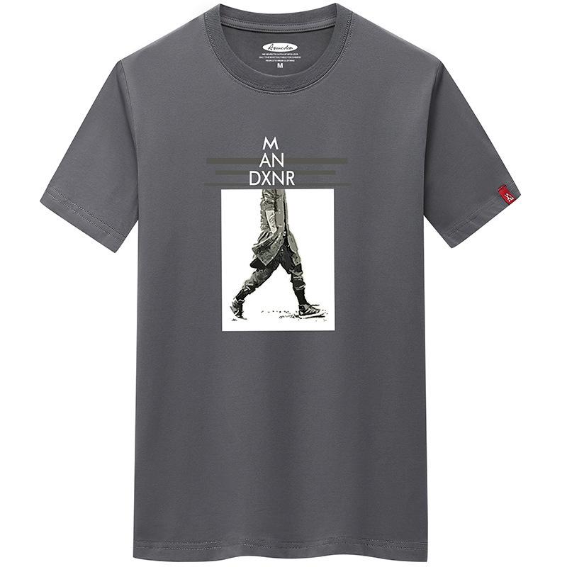 IELGY футболка с короткими рукавами мужской топ больших размеров в гонконгском стиле 6XL 1649₽