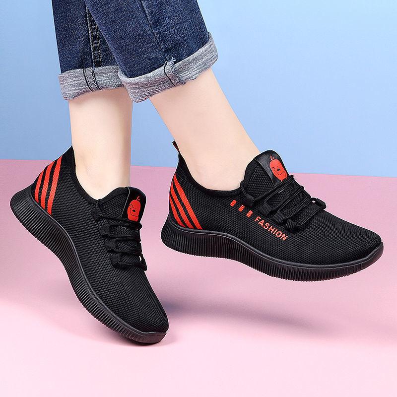 fashion Women's Shoes Sneakers Autumn Breathable Mesh Platform Sneakers Womens Running Shoes Fashion Outdoor Casual Shoes Tenis Feminino