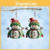 Themed Snowman Christmas Pattern Women Acrylic Earrings For Winter Holiday And