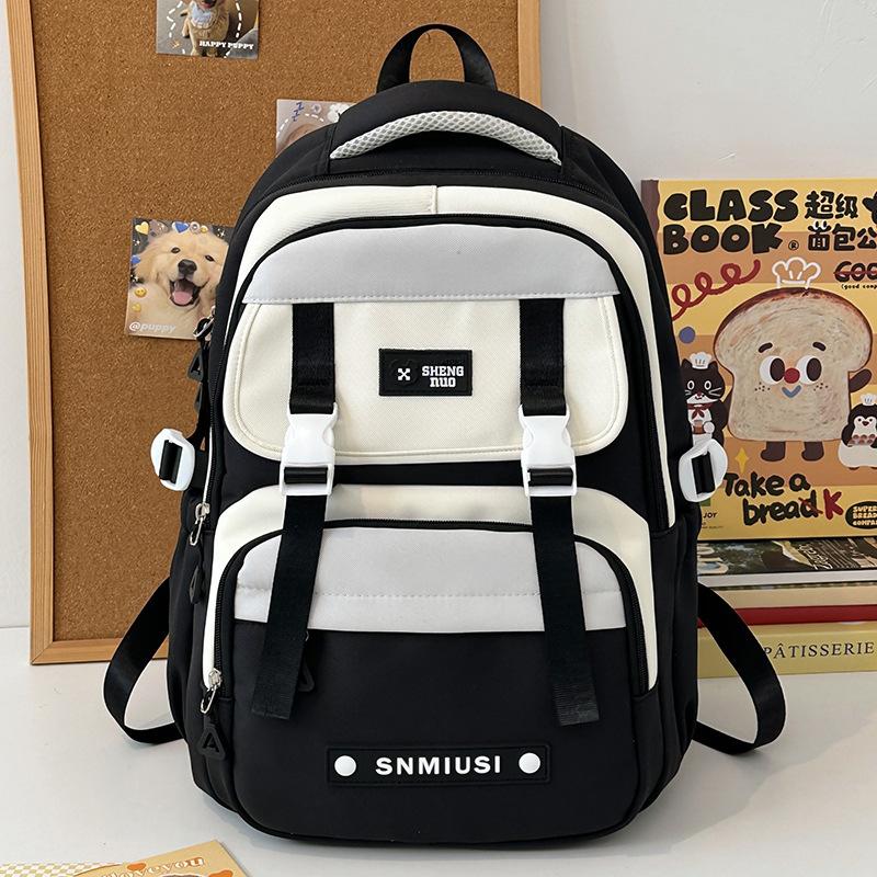 Children's Schoolbags Elementary School Girls Junior High School Students High School Students Splicing High Value Backpacks