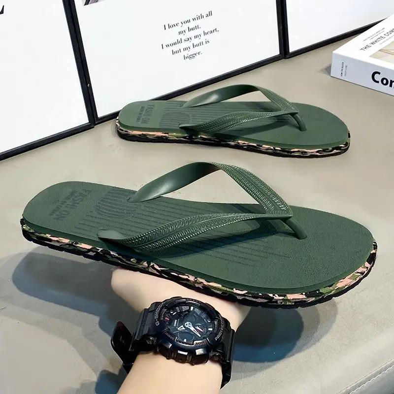 Shiatsu Slippers for Men Outdoor Flip Flops Shoes Beach Y2k Eva Designer Luxury Trend 2025 Casual Low Price Rubber Sandals Man