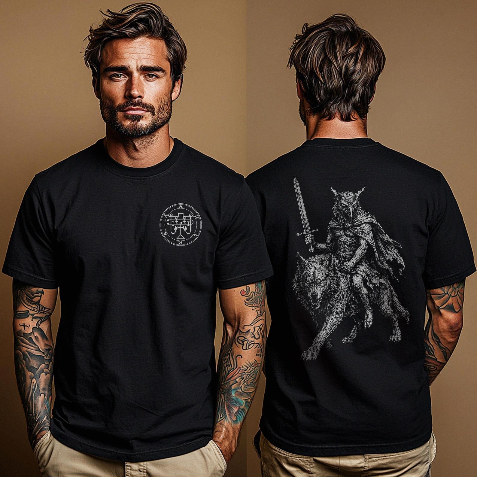 Andras Shirt: Ars Goetia Demon Tee | Goetic Demonology Occult Shirt | Andras Sigil T Shirt | Esoteric Unisex T-Shirt | Infernal Magic Gift M