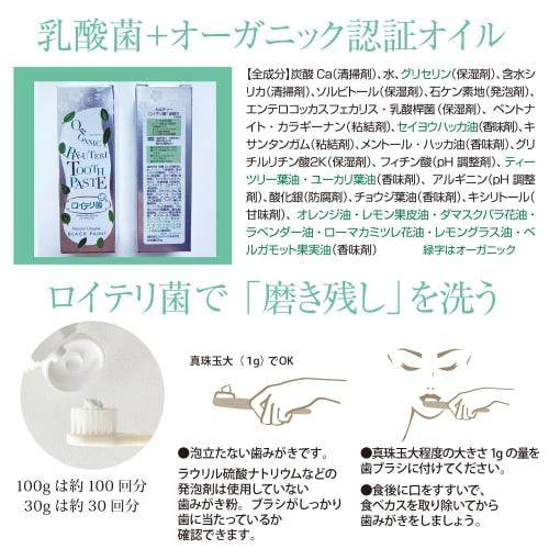 Black Paint [Oral Care] Lactobacillus Reuteri Toothpaste 30g, Prevents Bad Breath and Tartar, Low Foam, Fluoride-Free, Refreshing Mint Flavor, Chemica