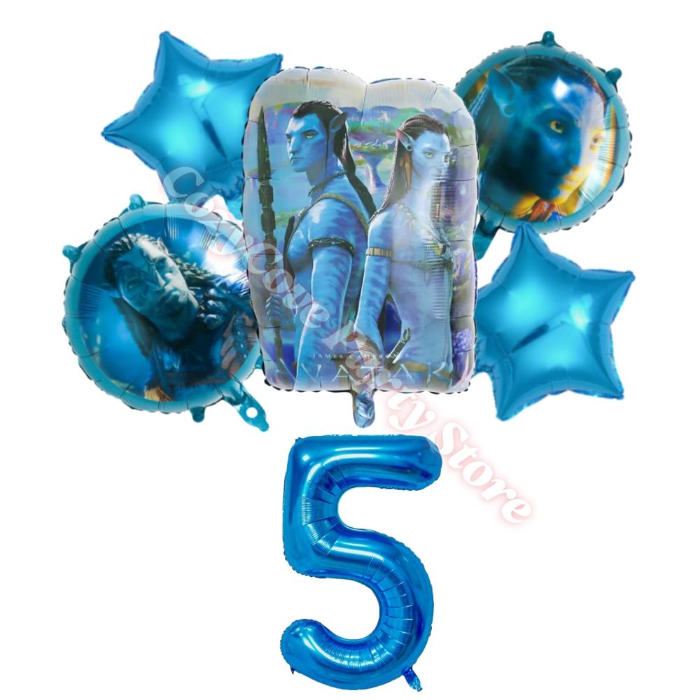 New Avatar Birthday Party Decoration Tableware Avatar 2 Balloons Set Plate Cup Gift Bags For Kids Boy Party Favors Photo Booth