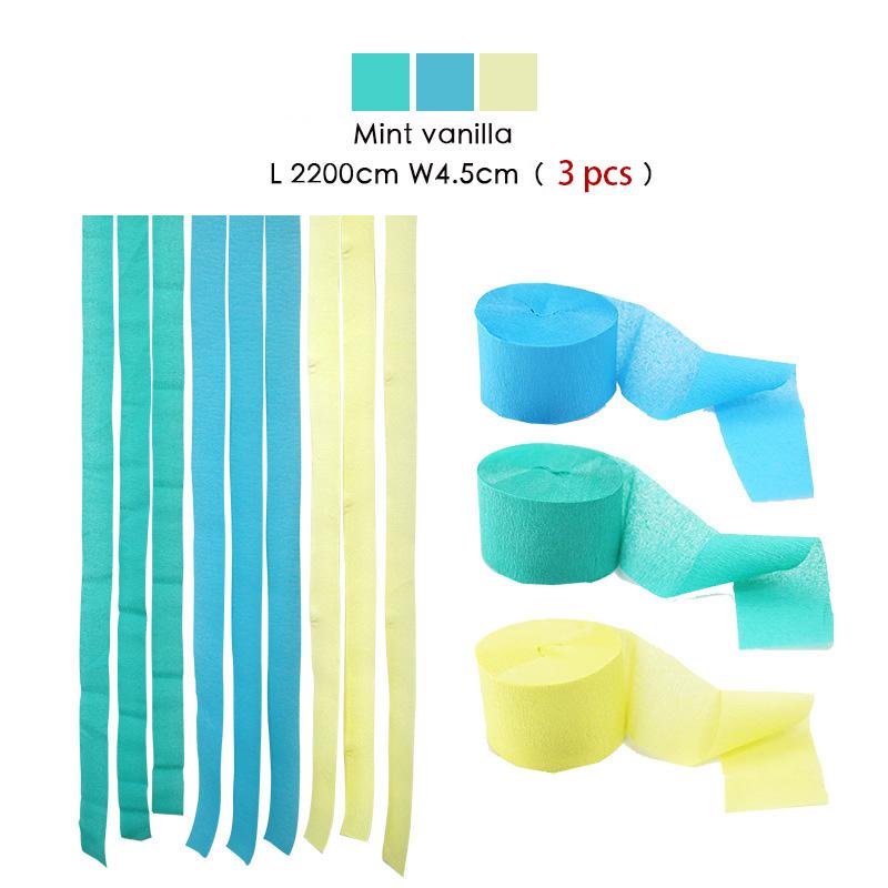 Rainbow 3Pcs/Set Crepe Paper Streamers For Wedding Birthday Party Backdrop Decoration Vibrant Multi-Colored Paper Crepe Garland Ribbon Decor