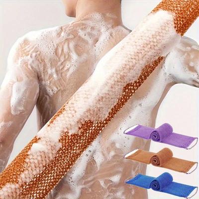 1pc African Nylon Exfoliating Bath Towel, Soft And Scrub, Nylon Bath Towel For Exfoliating And Bubble Foaming, Bathroom Accessories Back To School